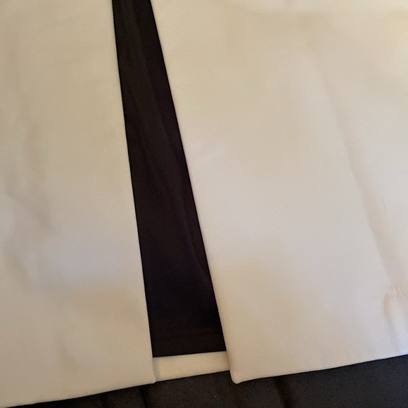 NWT Massimo Dutti Studio Off White Leather Midi Skirt with Front Slit Size M. - Picture 6 of 12